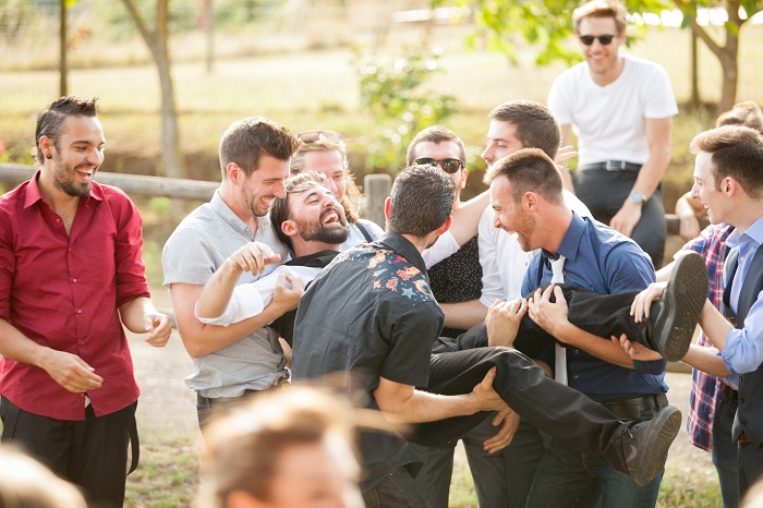 Javier Ruiz, amigos y familia.