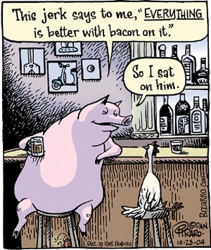 Dan Bizarro - Bacon jerk (joke; chiste)
